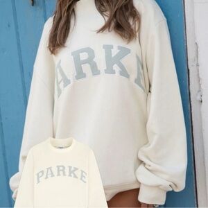 💍PARKE BRIDAL Collection💍Cream Sweatshirt w/Something Blue Lettering! Size S/M!